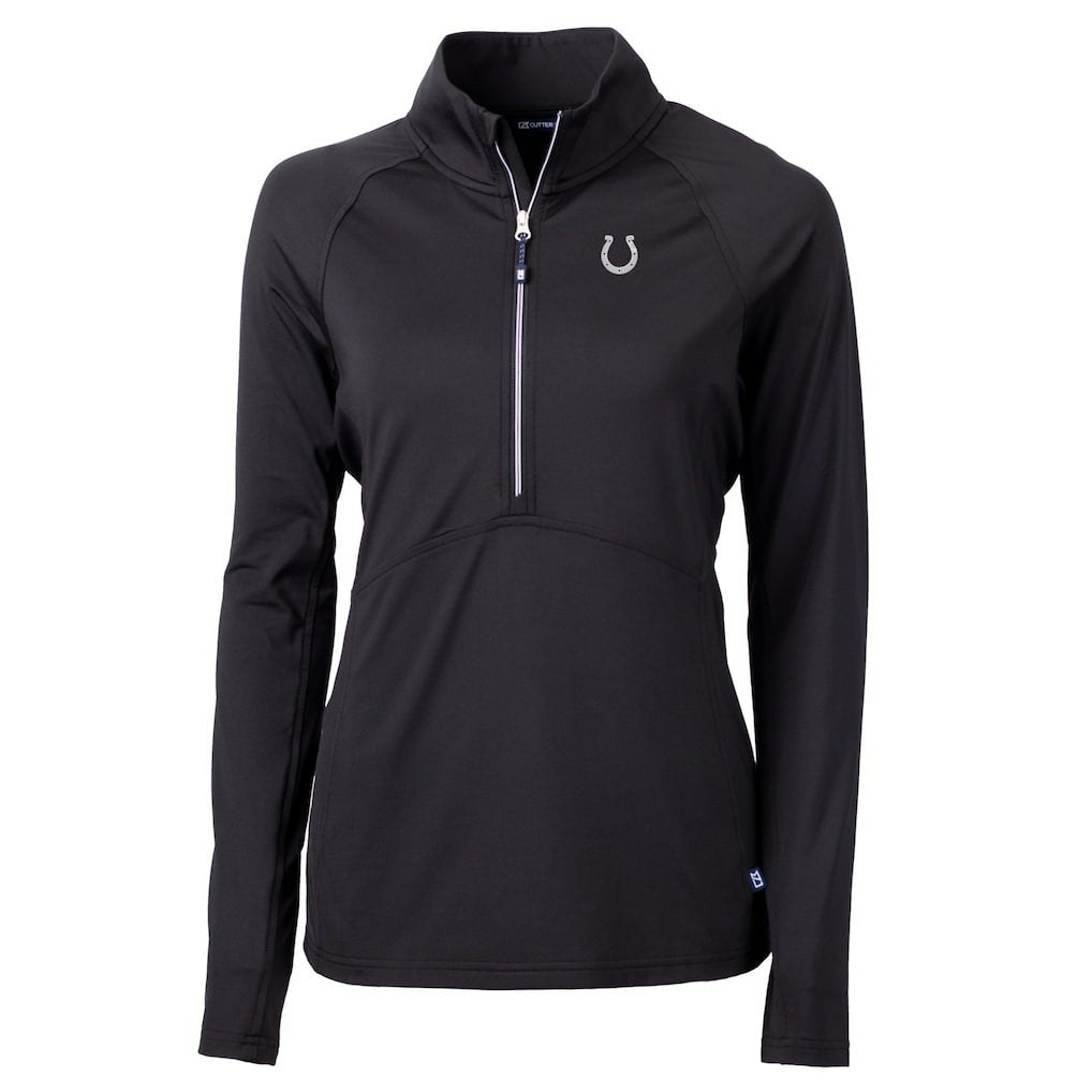 Indianapolis Colts Cutter & Buck Women's Adapt Eco Knit Stretch Recycled Half-Zip Pullover Top - Black online