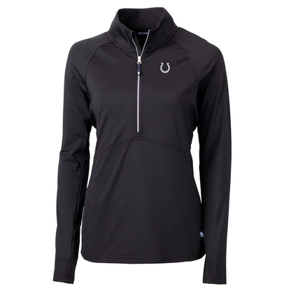Indianapolis Colts Cutter & Buck Women's Adapt Eco Knit Stretch Recycled Half-Zip Pullover Top - Black online