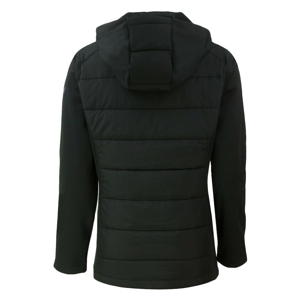 San Francisco 49ers Cutter & Buck Women's Evoke Hybrid Eco Softshell Recycled Full-Zip Hoodie Jacket - Black sale