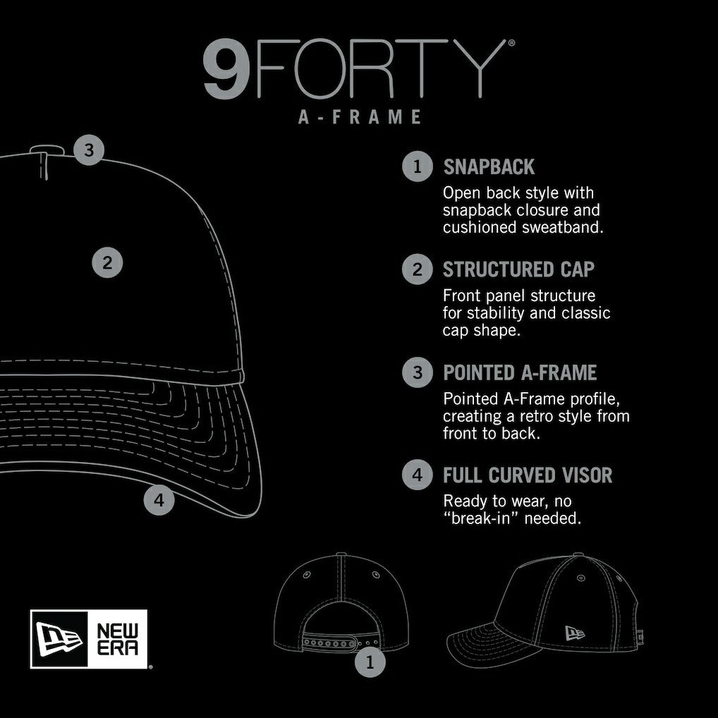 Pittsburgh Steelers New Era Domain 9FORTY A-Frame Trucker Adjustable Hat - Black cheap