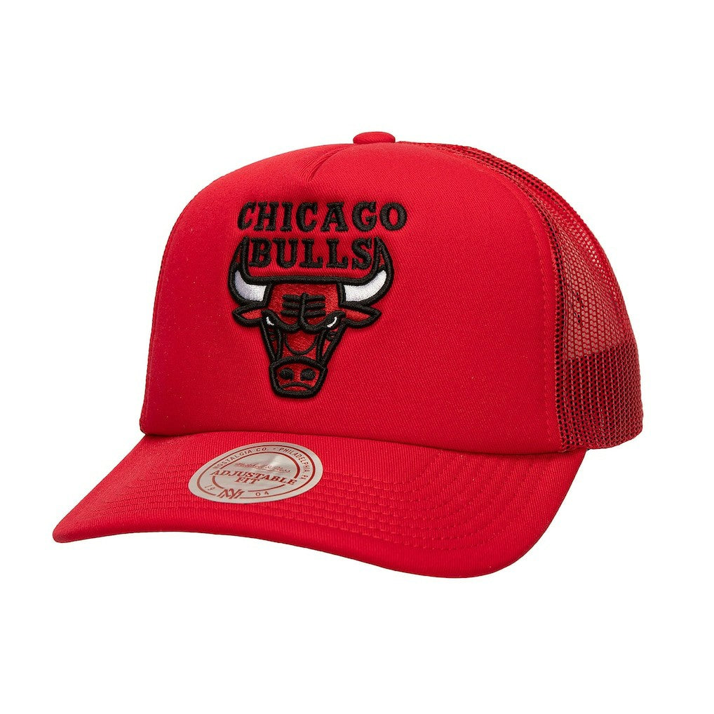Chicago Bulls Core Evergreen OTC Trucker Adjustable Hat - Red | Mitchell & Ness for sale