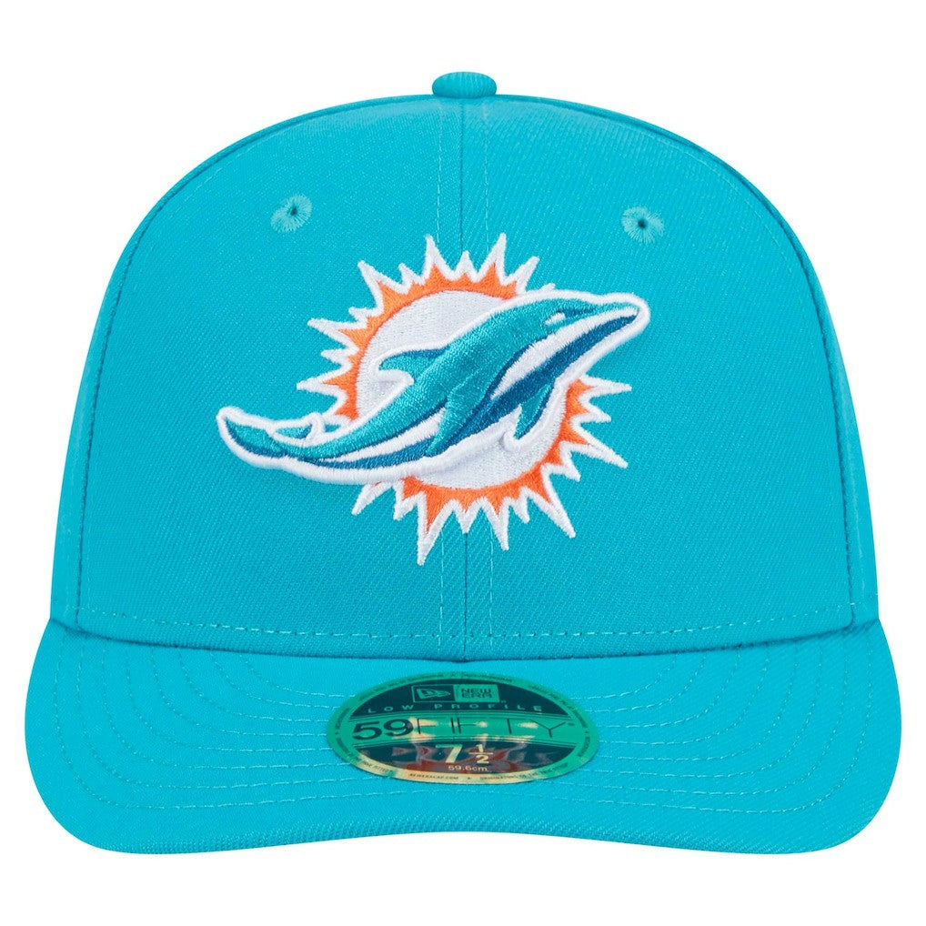 Miami Dolphins New Era Omaha Low Profile 59FIFTY Fitted Hat - Aqua online