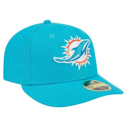 Miami Dolphins New Era Omaha Low Profile 59FIFTY Fitted Hat - Aqua online