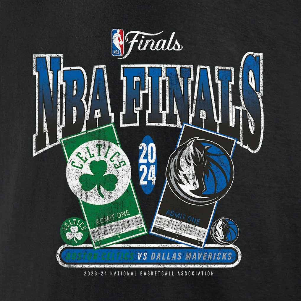 Boston Celtics vs. Dallas Mavericks 2024 NBA Finals Matchup Drive To The Basket T-Shirt - Black | Fanatics outlet