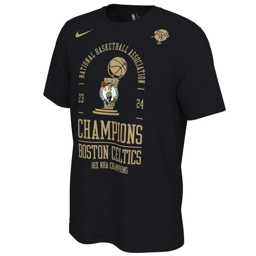 Boston Celtics 18-Time NBA Finals Champions Big & Tall Locker Room T-Shirt - Black | Nike for sale