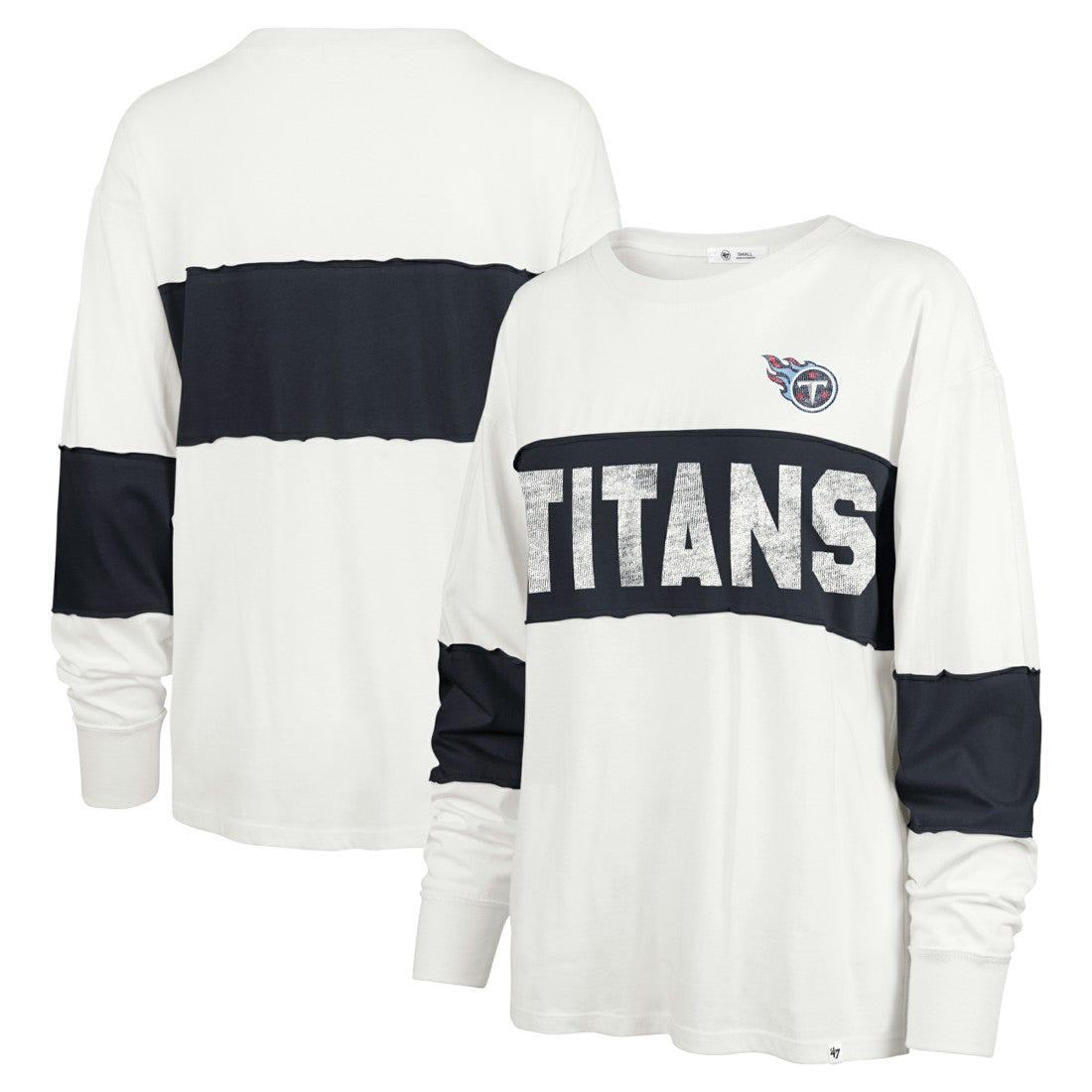 Tennessee Titans '47 Women's Clubhouse Pride Taylor Long Sleeve T-Shirt - Cream outlet