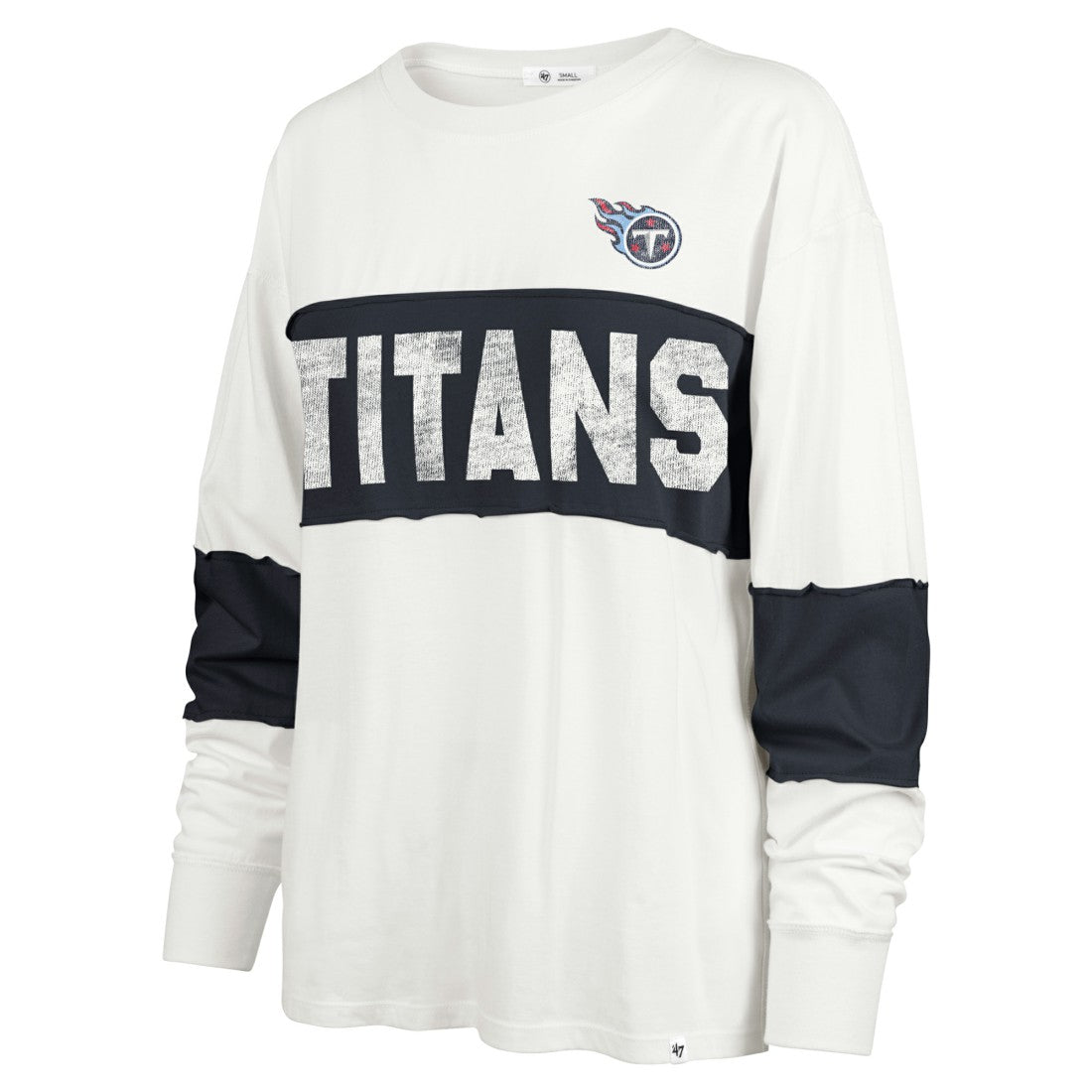 Tennessee Titans '47 Women's Clubhouse Pride Taylor Long Sleeve T-Shirt - Cream outlet