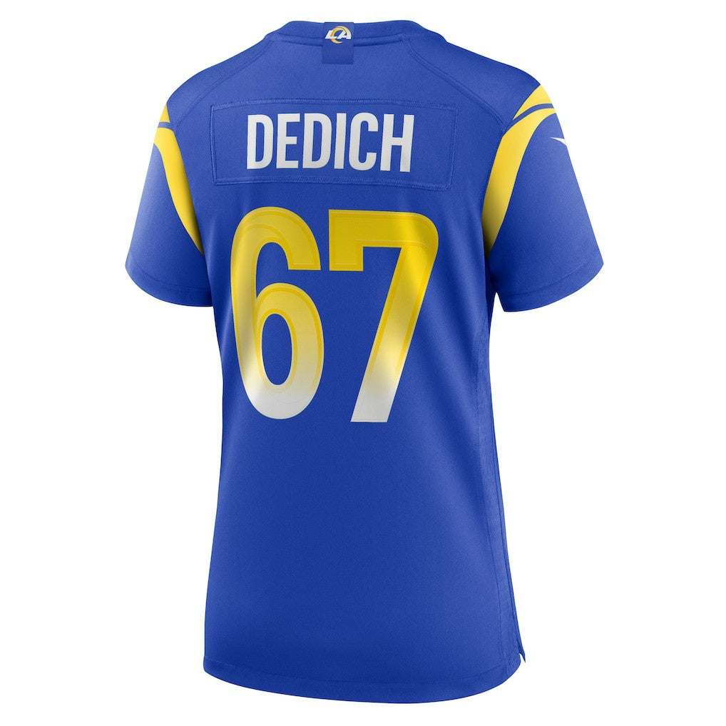 Justin Dedich Los Angeles Rams Women's Game Jersey - Royal | Nike online