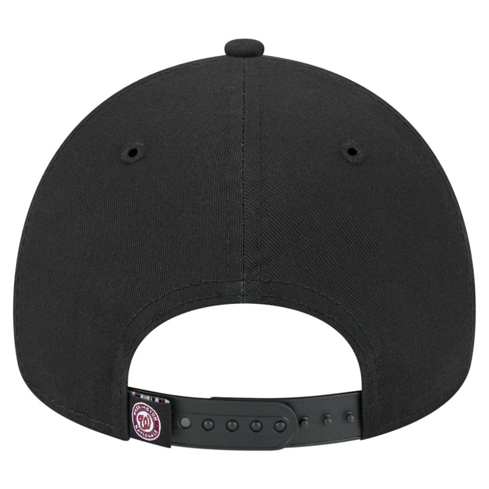 Washington Nationals 9FORTY A-Frame Adjustable Hat - Black | New Era