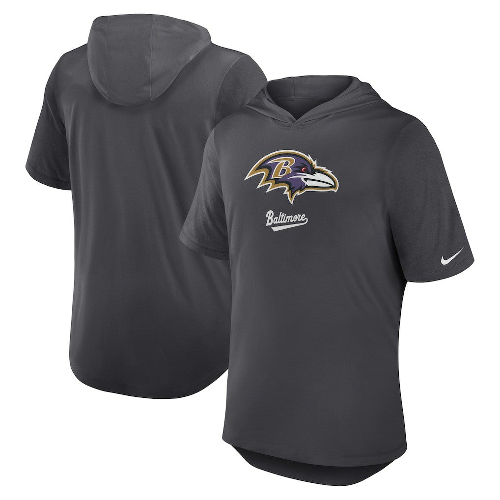 Baltimore Ravens Tri-Blend Performance Hoodie T-Shirt - Anthracite | Nike discount