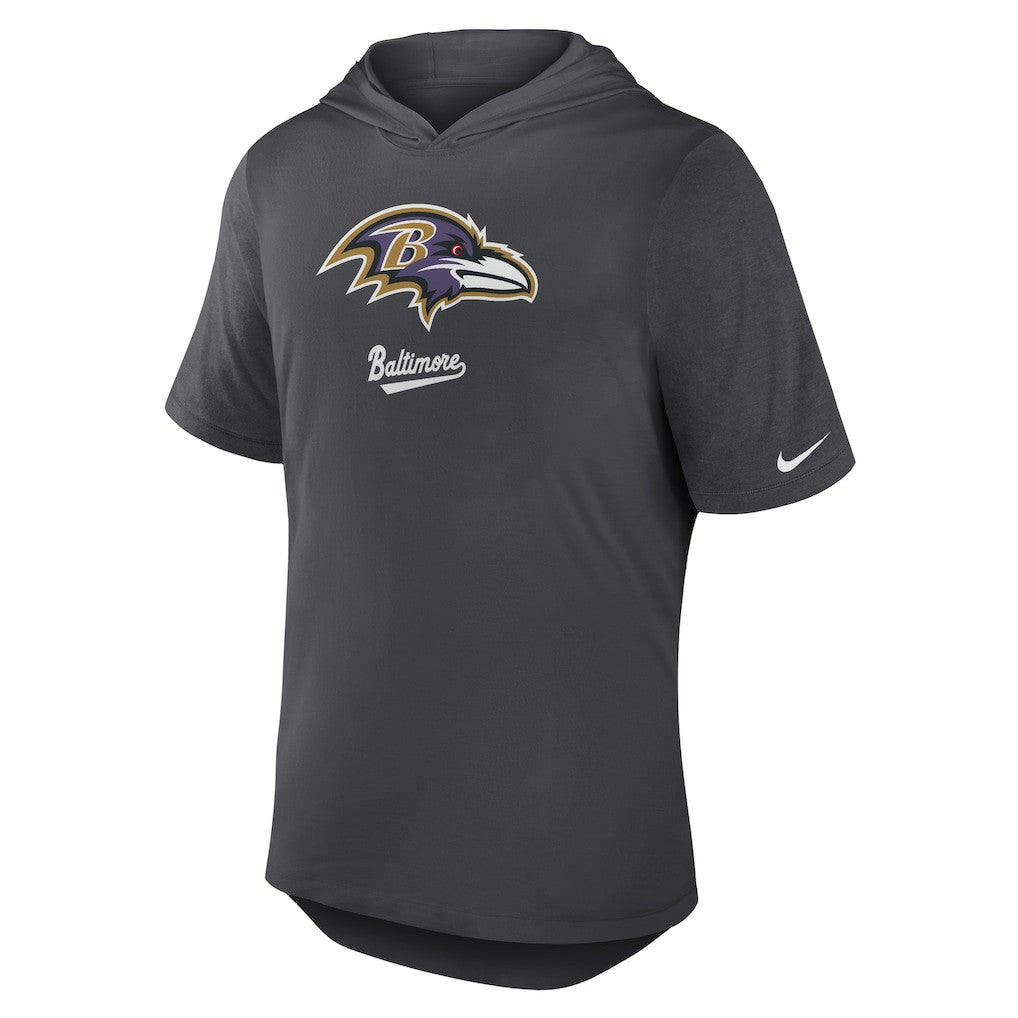 Baltimore Ravens Tri-Blend Performance Hoodie T-Shirt - Anthracite | Nike discount