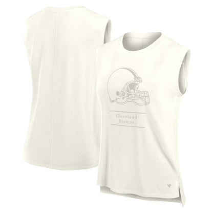 Cleveland Browns Women's Studio Embrace Tank Top - Cream cheap