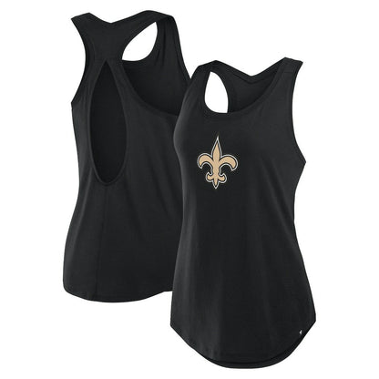 New Orleans Saints Women's Iron Fan Tank Top - Black discount
