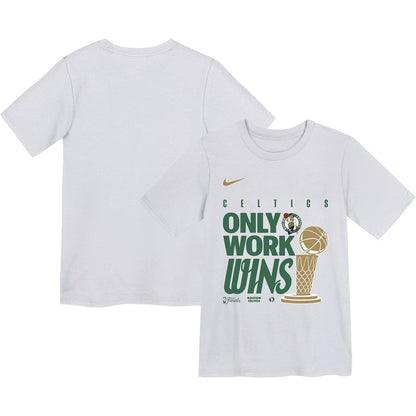 Boston Celtics Youth 2024 NBA Finals Champions Celebration Parade T-Shirt - White | Nike discount