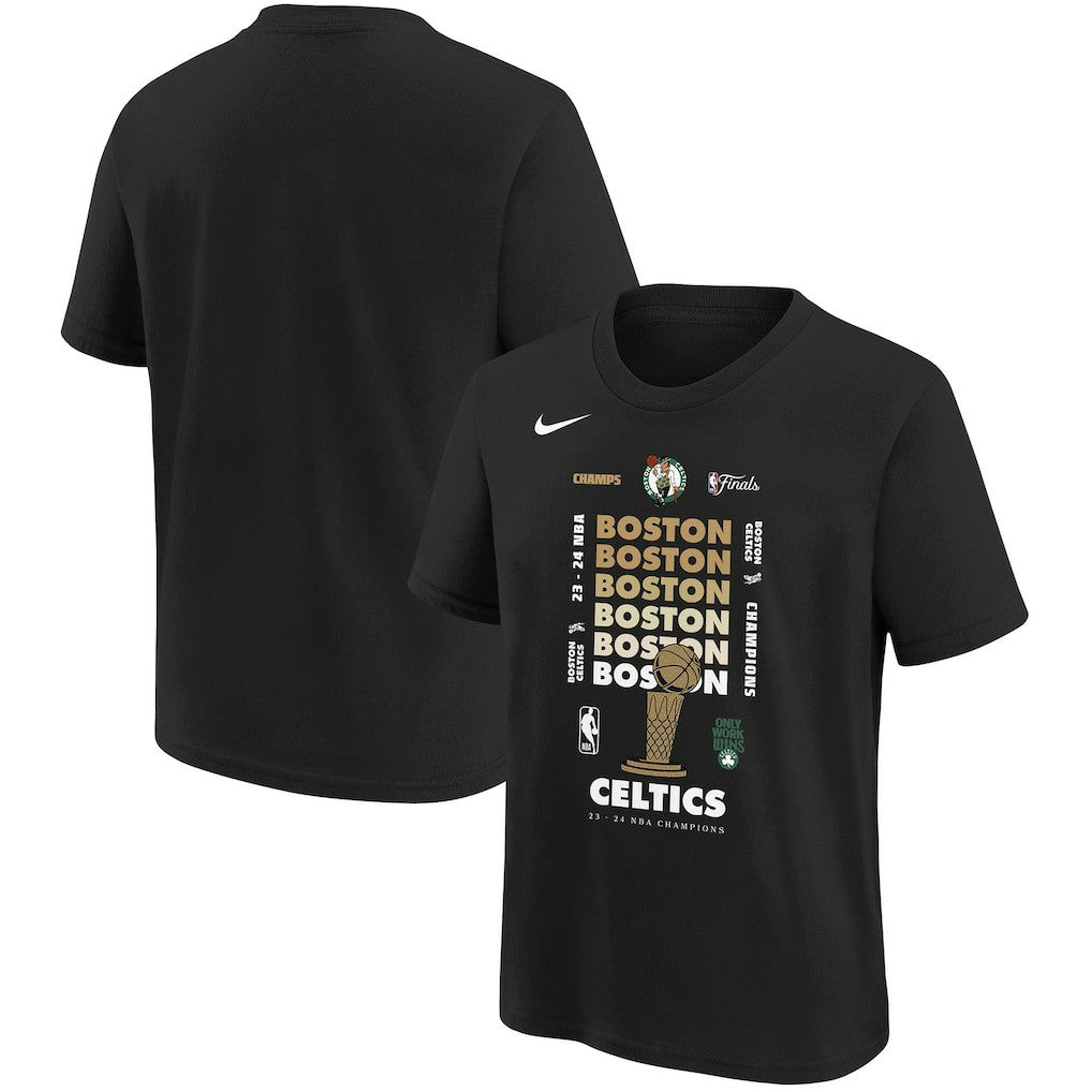 Boston Celtics Youth 2024 NBA Finals Champions Expressive T-Shirt - Black | Nike online