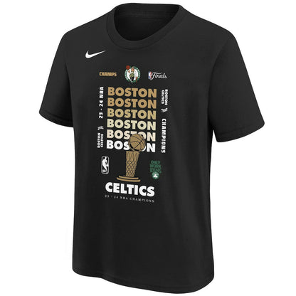 Boston Celtics Youth 2024 NBA Finals Champions Expressive T-Shirt - Black | Nike online