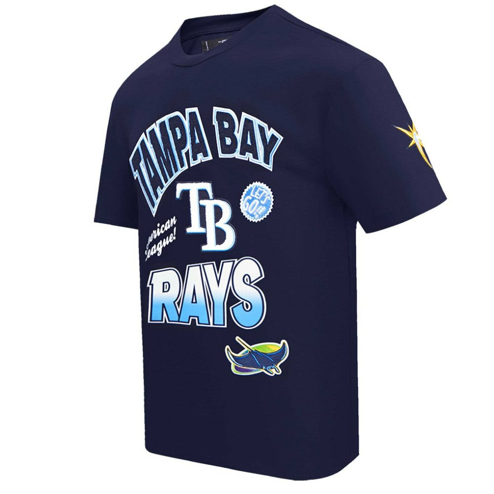 Tampa Bay Rays Pro Standard Turn It Up Dropped Shoulder T-Shirt - Navy