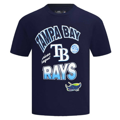 Tampa Bay Rays Pro Standard Turn It Up Dropped Shoulder T-Shirt - Navy