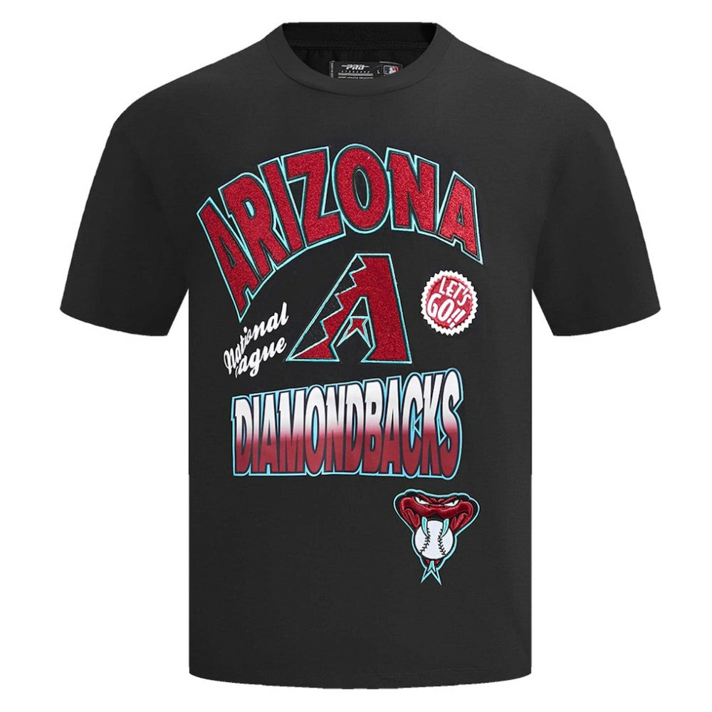 Arizona Diamondbacks Pro Standard Turn It Up Dropped Shoulder T-Shirt - Black