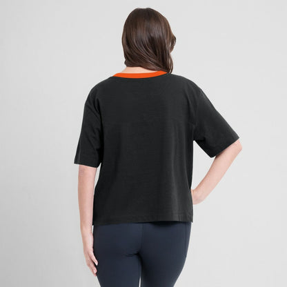Baltimore Orioles Oversized Race To Win V-Neck T-Shirt - Black/Graphite