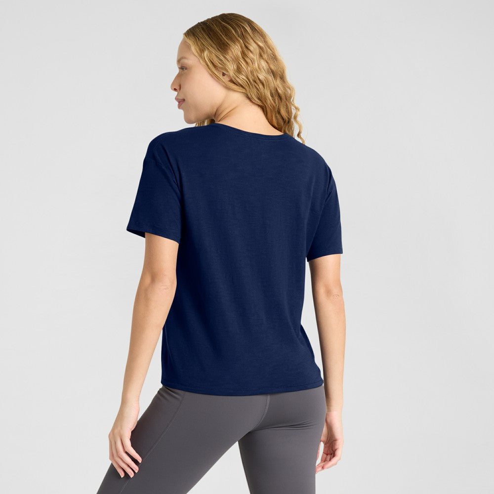 Houston Astros Women's Fan Fave Stadium Slub Boxy T-Shirt - Navy