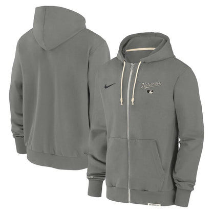 Washington Nationals Authentic Collection Travel Performance Full-Zip Hoodie - Charcoal | Nike