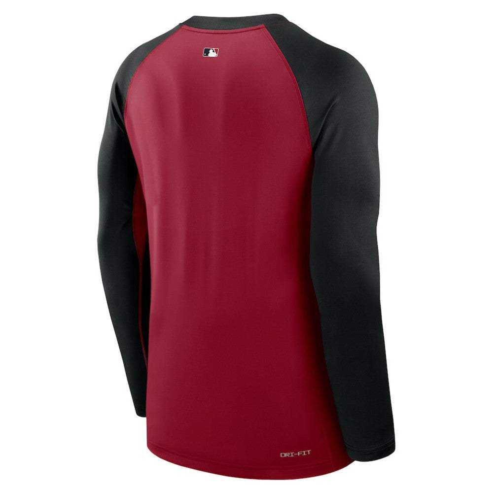 Arizona Diamondbacks Authentic Collection Game Time Raglan Dri-FIT Long Sleeve T-Shirt - Red/Black | Nike