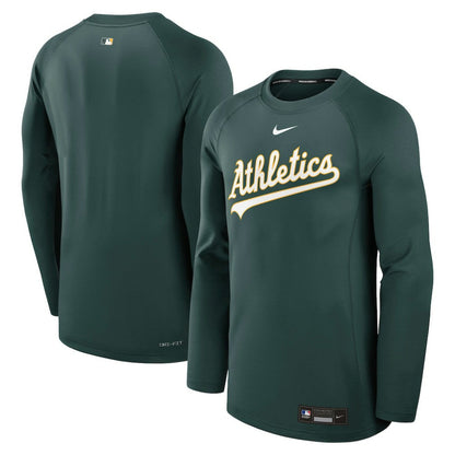 Athletics Authentic Collection Game Time Raglan Dri-FIT Long Sleeve T-Shirt - Green | Nike