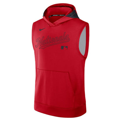 Washington Nationals Authentic Collection Dri-FIT Sleeveless Hoodie - Red | Nike