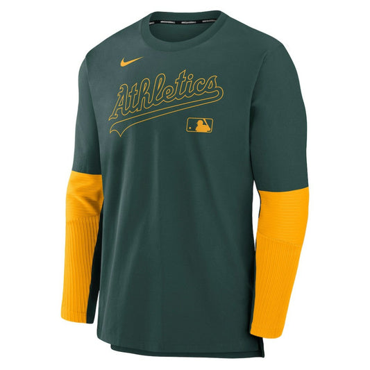 Athletics Authentic Collection Player Dri-FIT Lightweight Pullover - Green/Gold | Nike