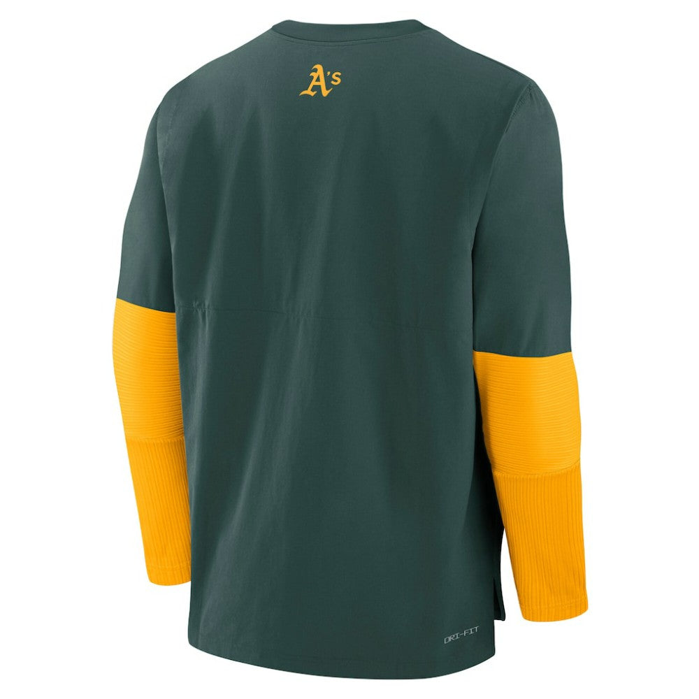 Athletics Authentic Collection Player Dri-FIT Lightweight Pullover  - Green/Gold | Nike