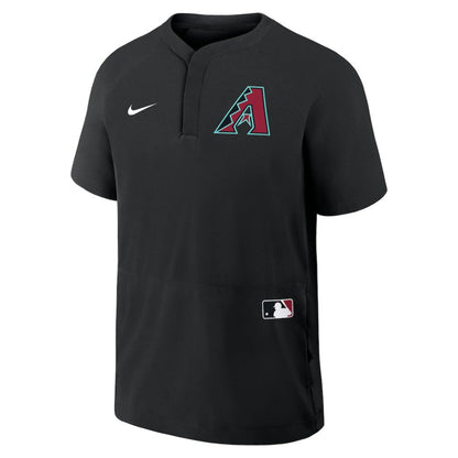Arizona Diamondbacks Authentic Collection Raglan Short Sleeve Windshirt - Black | Nike