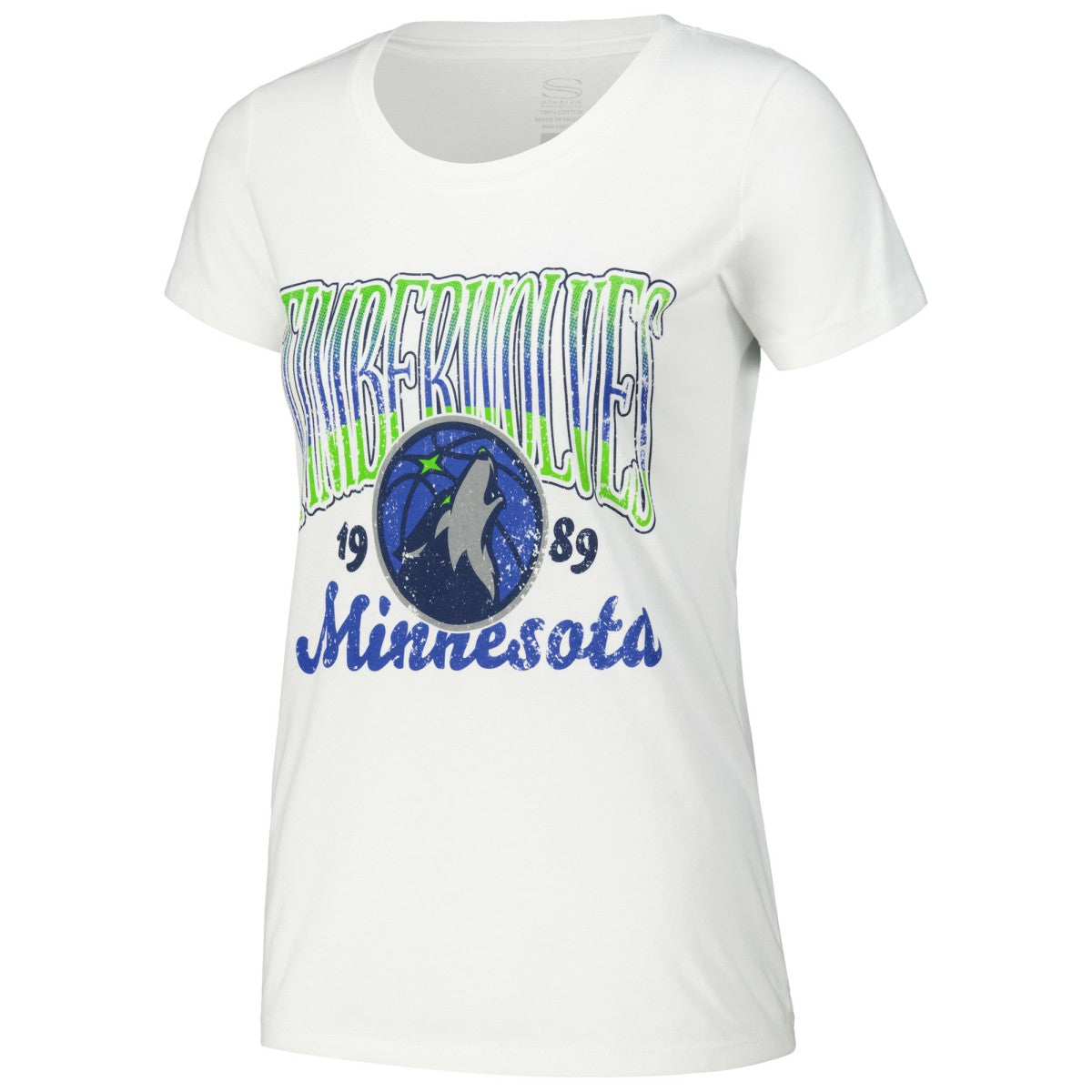 Minnesota Timberwolves Stadium Essentials Women's Sky High T-Shirt - White sale