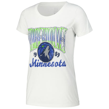 Minnesota Timberwolves Stadium Essentials Women's Sky High T-Shirt - White sale