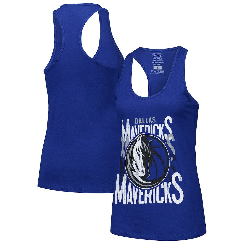 Dallas Mavericks Stadium Essentials Women's Dedication Tank Top sale - Blue for sale