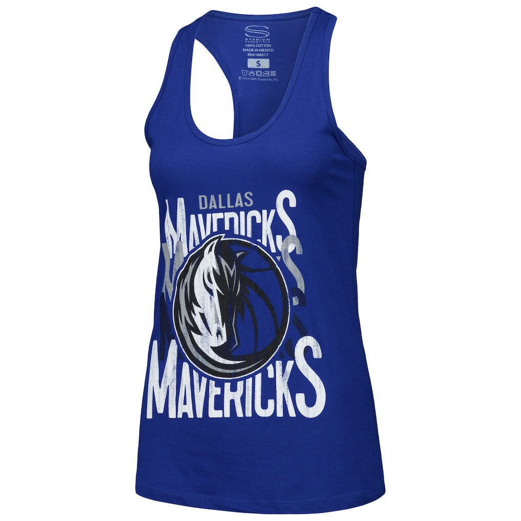 Dallas Mavericks Stadium Essentials Women's Dedication Tank Top sale - Blue for sale