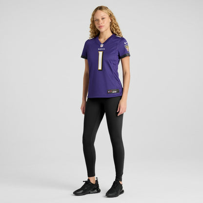 Number 1 Bride Baltimore Ravens Women's Game Jersey - Purple | Nike outlet