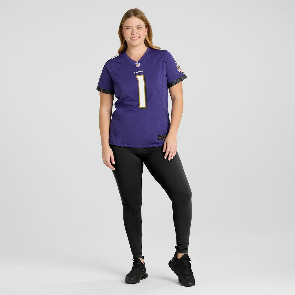 Number 1 Bride Baltimore Ravens Women's Game Jersey - Purple | Nike outlet