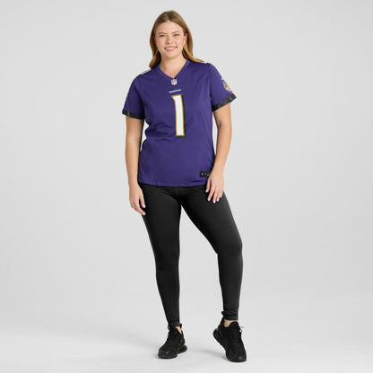 Number 1 Bride Baltimore Ravens Women's Game Jersey - Purple | Nike outlet