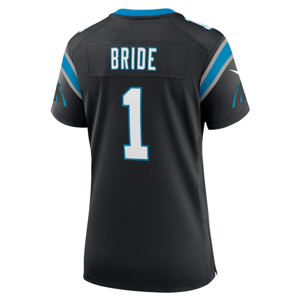 Number 1 Bride Carolina Panthers Women's Game Jersey - Black | Nike for sale