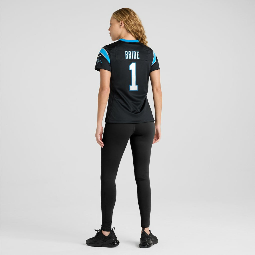 Number 1 Bride Carolina Panthers Women's Game Jersey - Black | Nike for sale