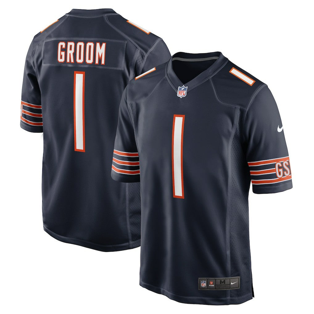 Number 1 Groom Chicago Bears Game Jersey - Navy | Nike online