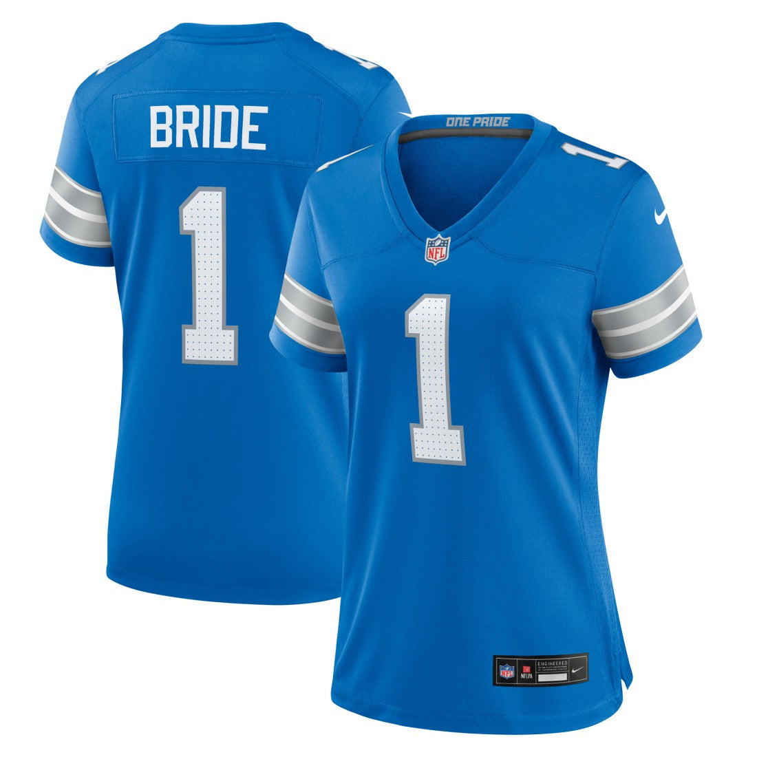 Number 1 Bride Detroit Lions Women's Game Jersey - Blue | Nike online