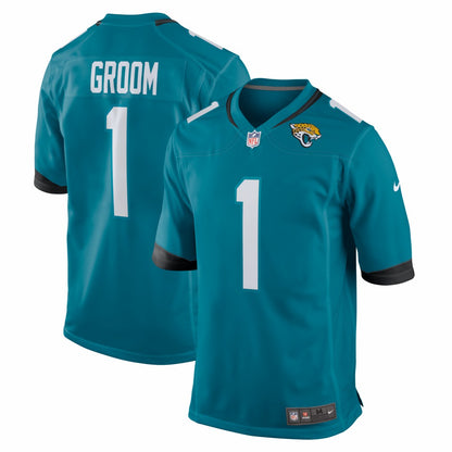Number 1 Groom Jacksonville Jaguars Game Jersey - Teal | Nike online
