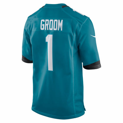Number 1 Groom Jacksonville Jaguars Game Jersey - Teal | Nike online