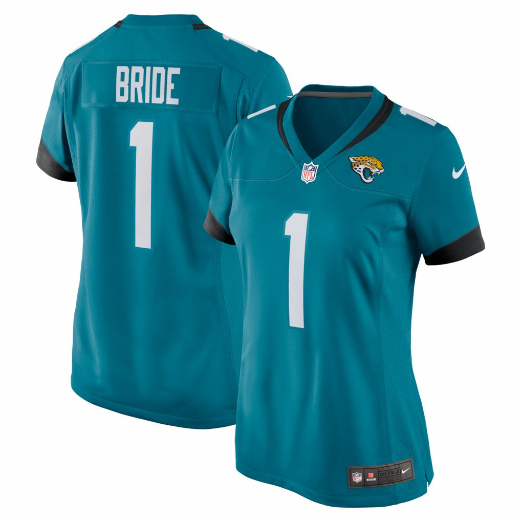 Number 1 Bride Jacksonville Jaguars Women's Game Jersey - Teal | Nike sale