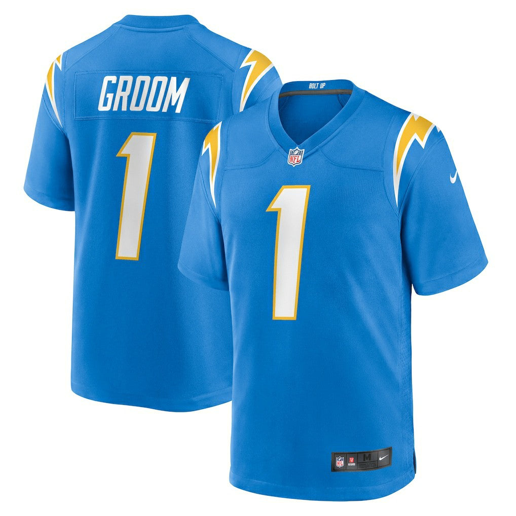 Number 1 Groom Los Angeles Chargers Game Jersey - Powder Blue | Nike sale