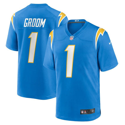 Number 1 Groom Los Angeles Chargers Game Jersey - Powder Blue | Nike sale