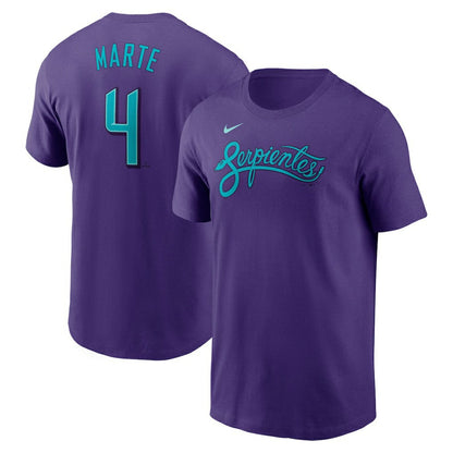 Ketel Marte Arizona Diamondbacks 2025 City Connect Fuse Name & Number T-Shirt - Purple | Nike