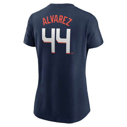 Yordan Alvarez Houston Astros Women's 2025 City Connect Fuse Name & Number T-Shirt - Navy | Nike